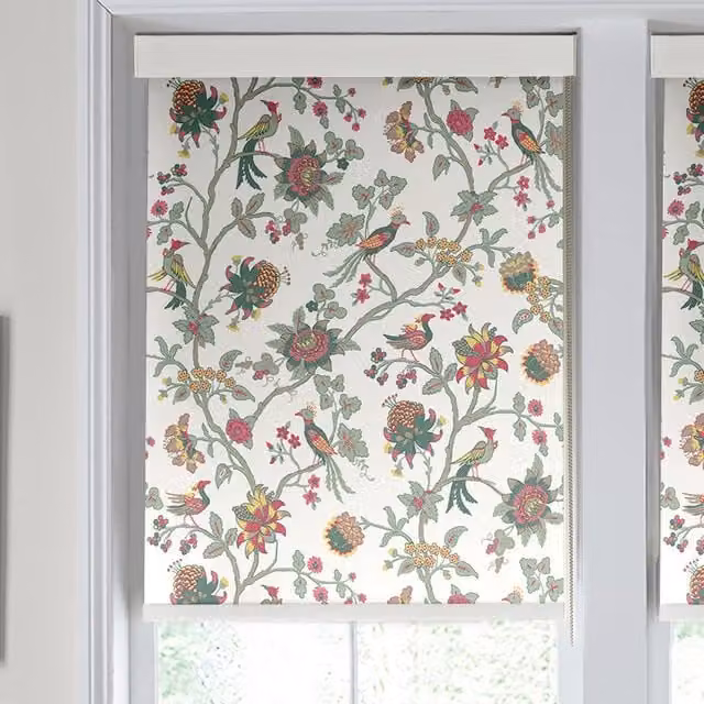 Laura Ashley Emperor Translucent Made to Measure Roller Blind in Multicolour Floral Peony Design