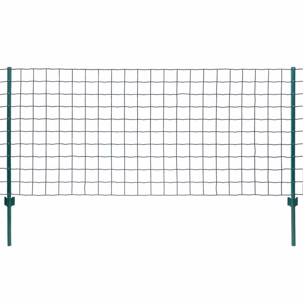 Berkfield Home Durable Euro Fence Green PVC Coated Steel 20 x 1.2 m – 2