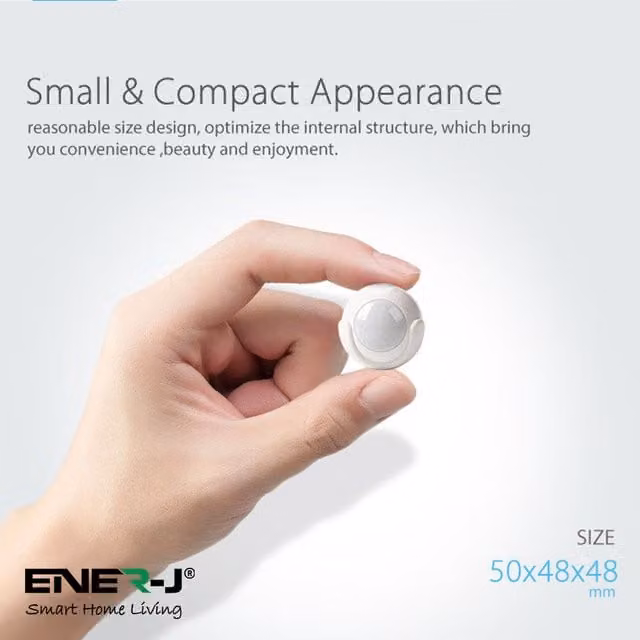 Ener-J Smart WiFi PIR Motion Sensor Wireless Home Security Detector, White