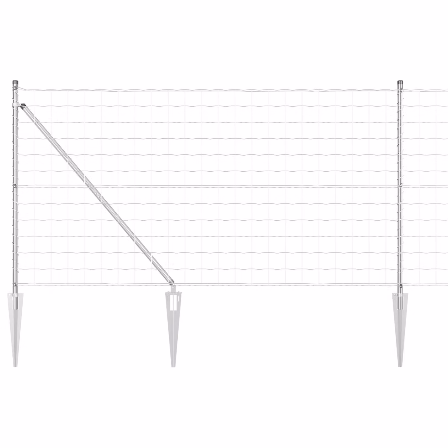 Berkfield Home Euro Fence with 7 Spike Posts, Galvanised Steel, Silver/Grey, 0.8 x 10 m – 2