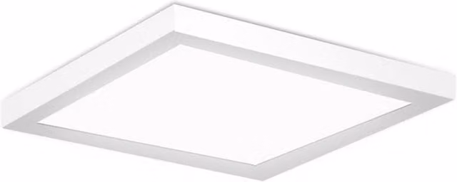 Living and Home 12W LED Square Surface Panel Light, White, W/D/H: 17 x 17 x 3.2 cm, 6500K