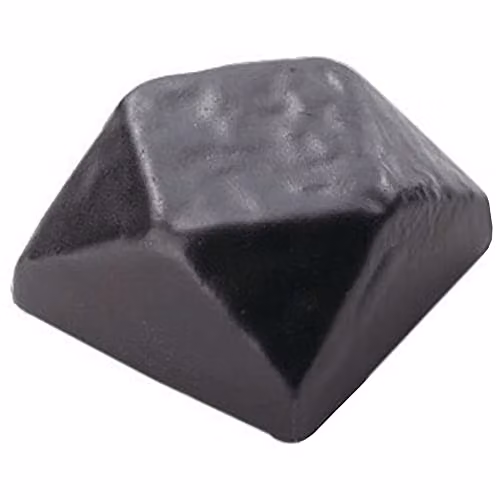 Loops Large Ornate Square Stud Front Door Decoration in Black Antique, W: 22 mm, D: 22 mm, Projection: 10 mm – 1