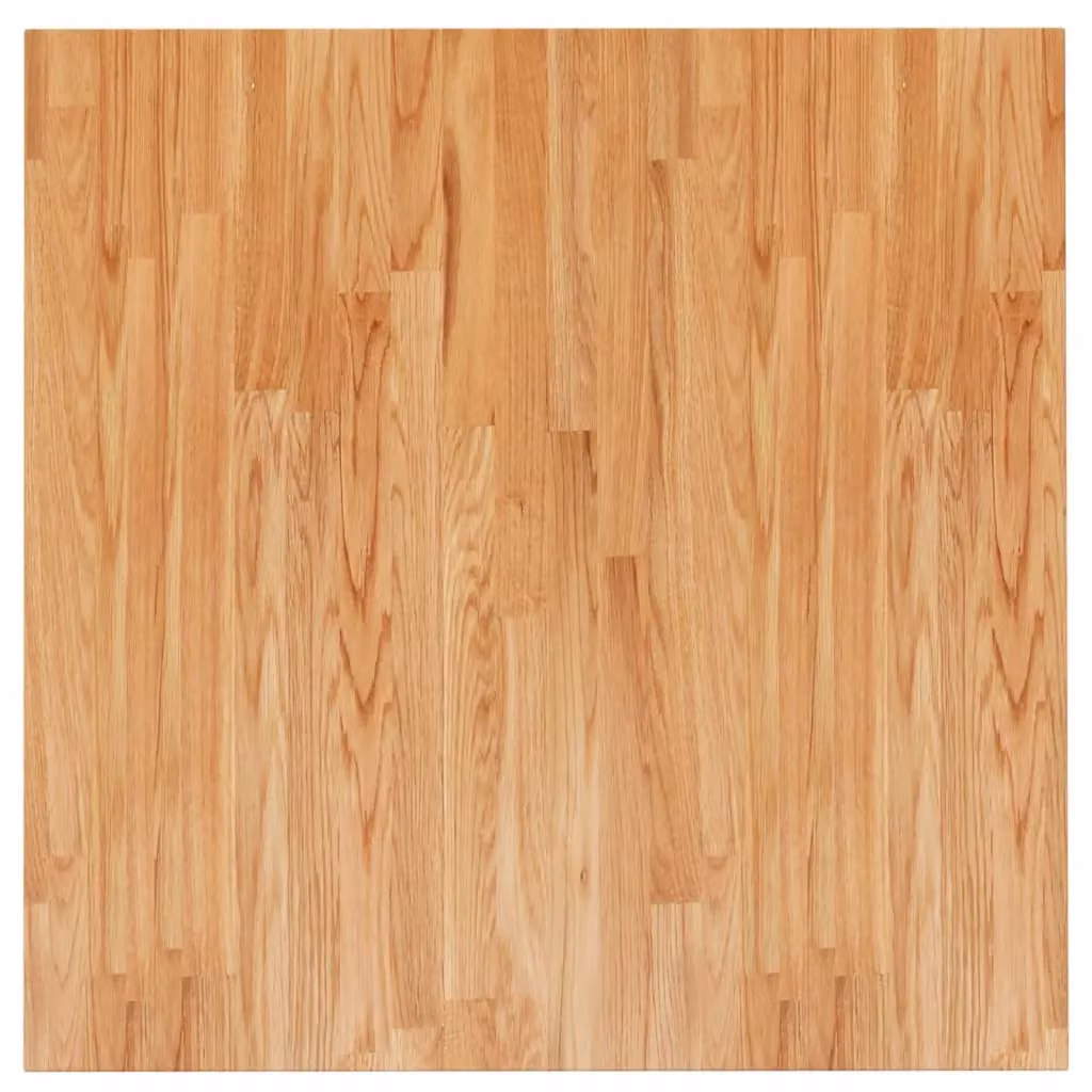 Berkfield Home Square Rustic Oak Table Top in Light Brown, W/D/H: 80 x 80 x 4 cm – 2