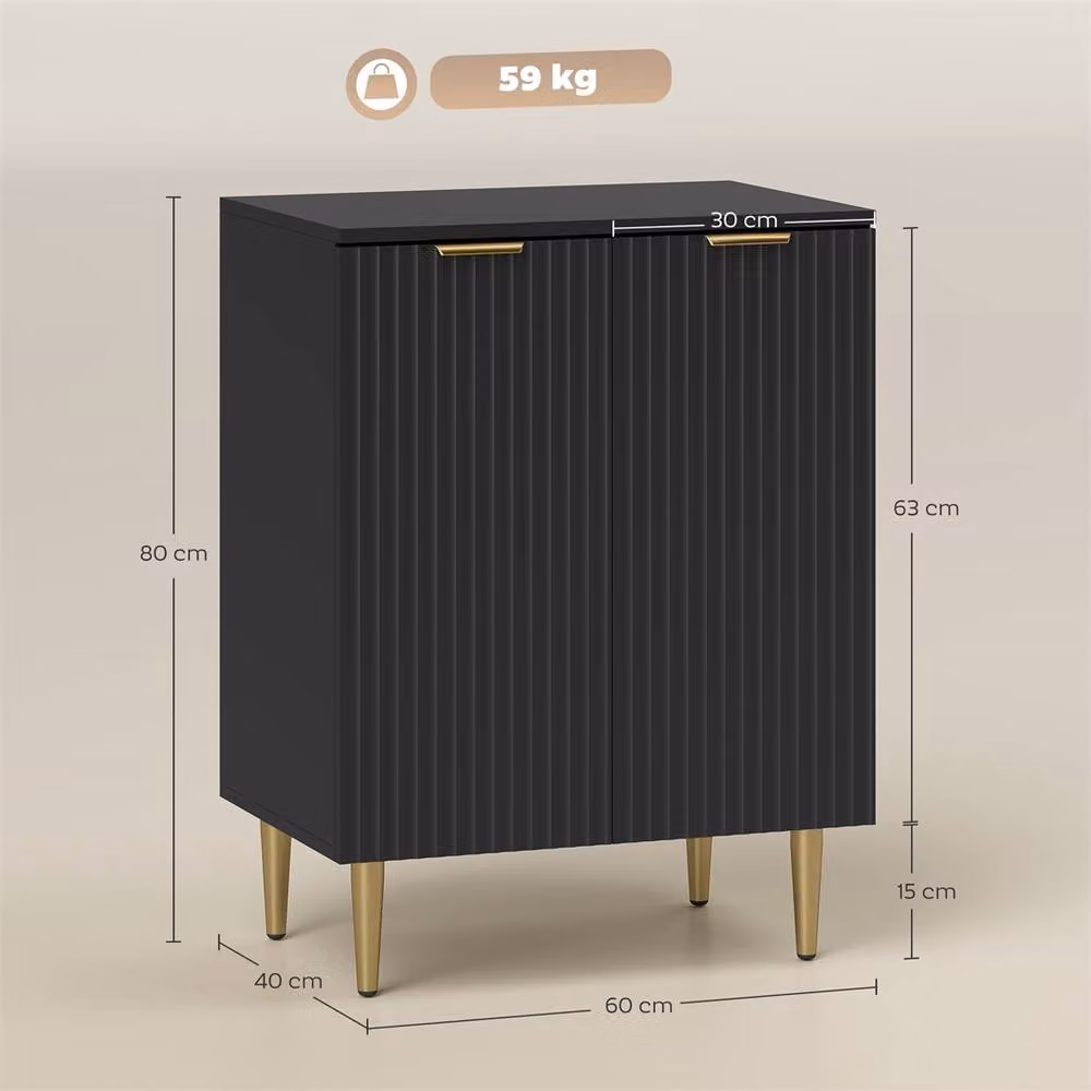 ERGOVEXA Modern Black Sideboard Buffet Cabinet for Kitchen Storage – 2