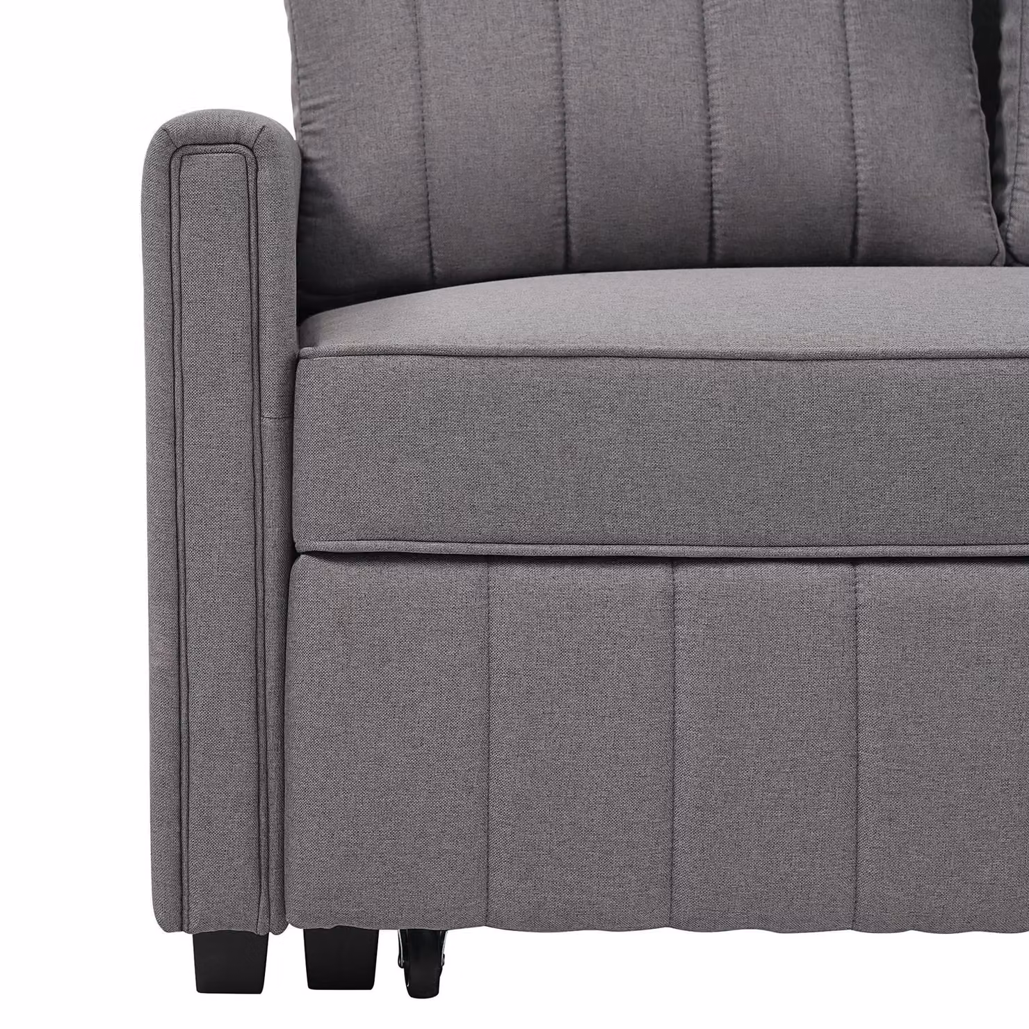 Aosom UK Multifunctional Folding Sofa Bed with Adjustable Backrest and 2 Cushions in Dark Grey, W/D/H: 127 x 75-180 x 94 cm – 6