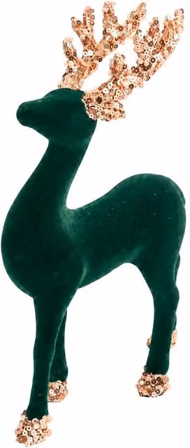 Shatchi Green Christmas Reindeer Tabletop Figurine, Height: 23 cm – 1
