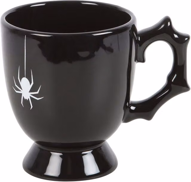 Something Different Spider Ceramic Tea Cup in Black