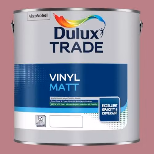 Dulux Trade Vinyl Matt Dispersion Paint in Raspberry Diva Pink, 2.5l