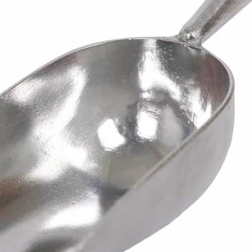 Rink Drink 10 Pack Silver Aluminium Ice Scoops, 3.5oz Metal Food Scoopers – 2