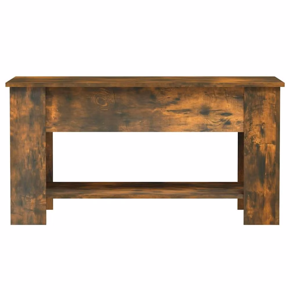 Berkfield Home Modern Smoked Oak Coffee Table in Brown, W: 101 cm, D: 49 cm, H: 52 cm – 3