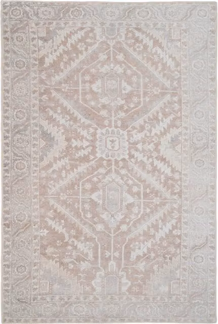 The Rug House Aztec Ethnic Washable Area Rug, Beige, W: 300 cm, D: 80 cm