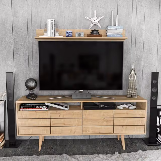 Decorotika Ola Mid-Century TV Unit in Sapphire Oak Brown