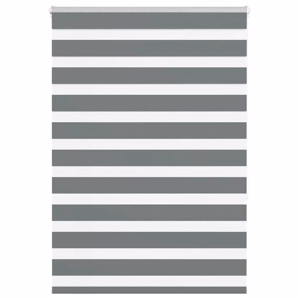 Berkfield Home Elegant Zebra Blind in Dark Grey, W: 110 cm, H: 150 cm – 2
