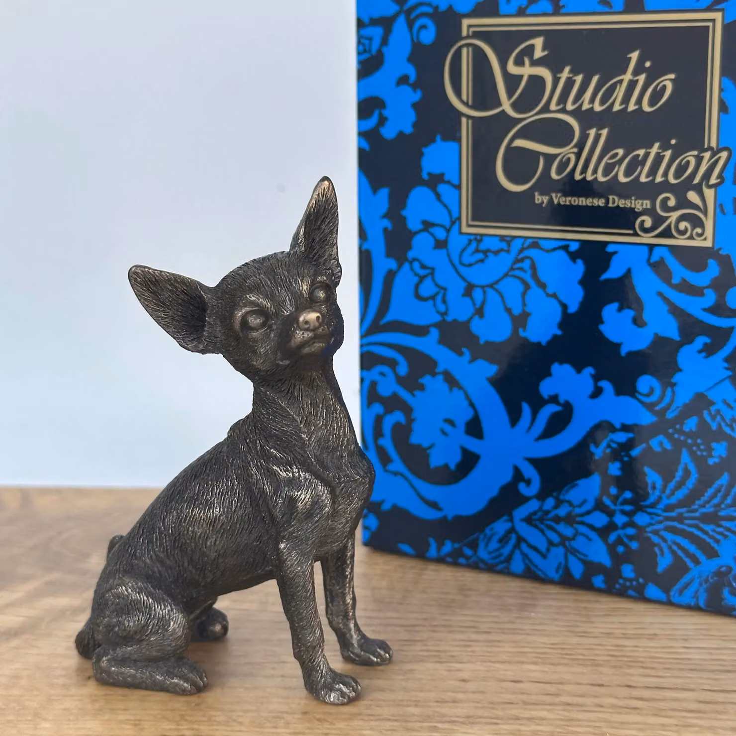 Animal Crackers Chihuahua Dog Miniature Collectable Figurine in Bronze – 2