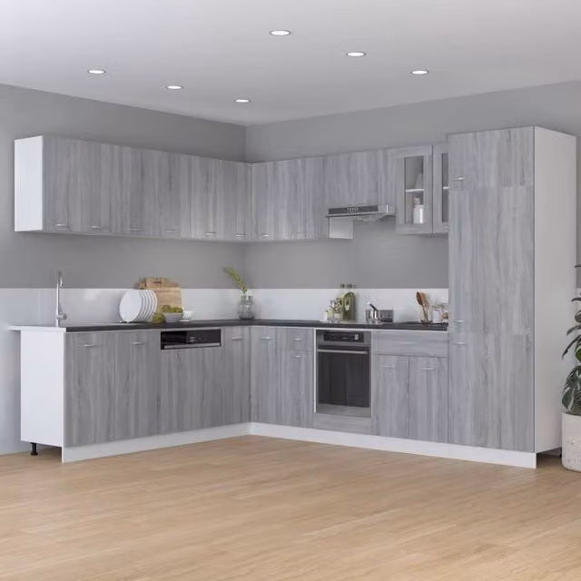 Berkfield Home Kitchen Cabinet in Grey Sonoma, W/D/H: 75.5 x 75.5 x 80.5 cm – 1