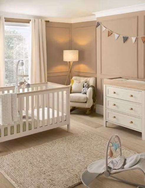 Mamas & Papas Wedmore 2 Piece Cot Bed Set in Cashmere Oak Brown Mix