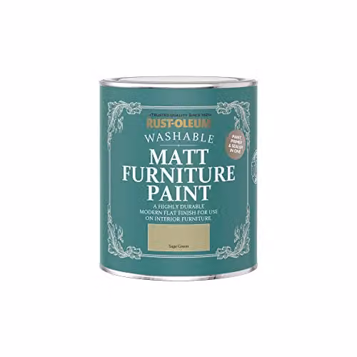 Rust-Oleum Matt Water-Based Furniture Paint in Green, 0.75 l – 2