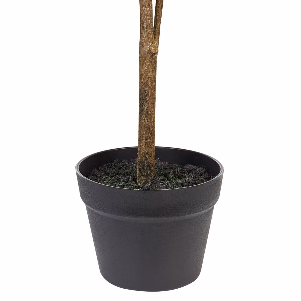 Wyld and Coco Artificial Citrus Tree with Concrete Base in Green and Yellow, Height: 105 cm – 4