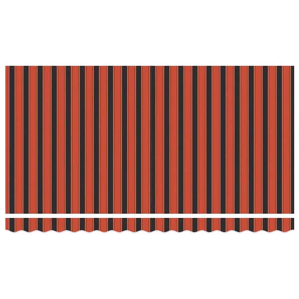 Berkfield Home Manual Retractable Striped Awning in Orange and Black, W: 350 cm, D: 200 cm – 3