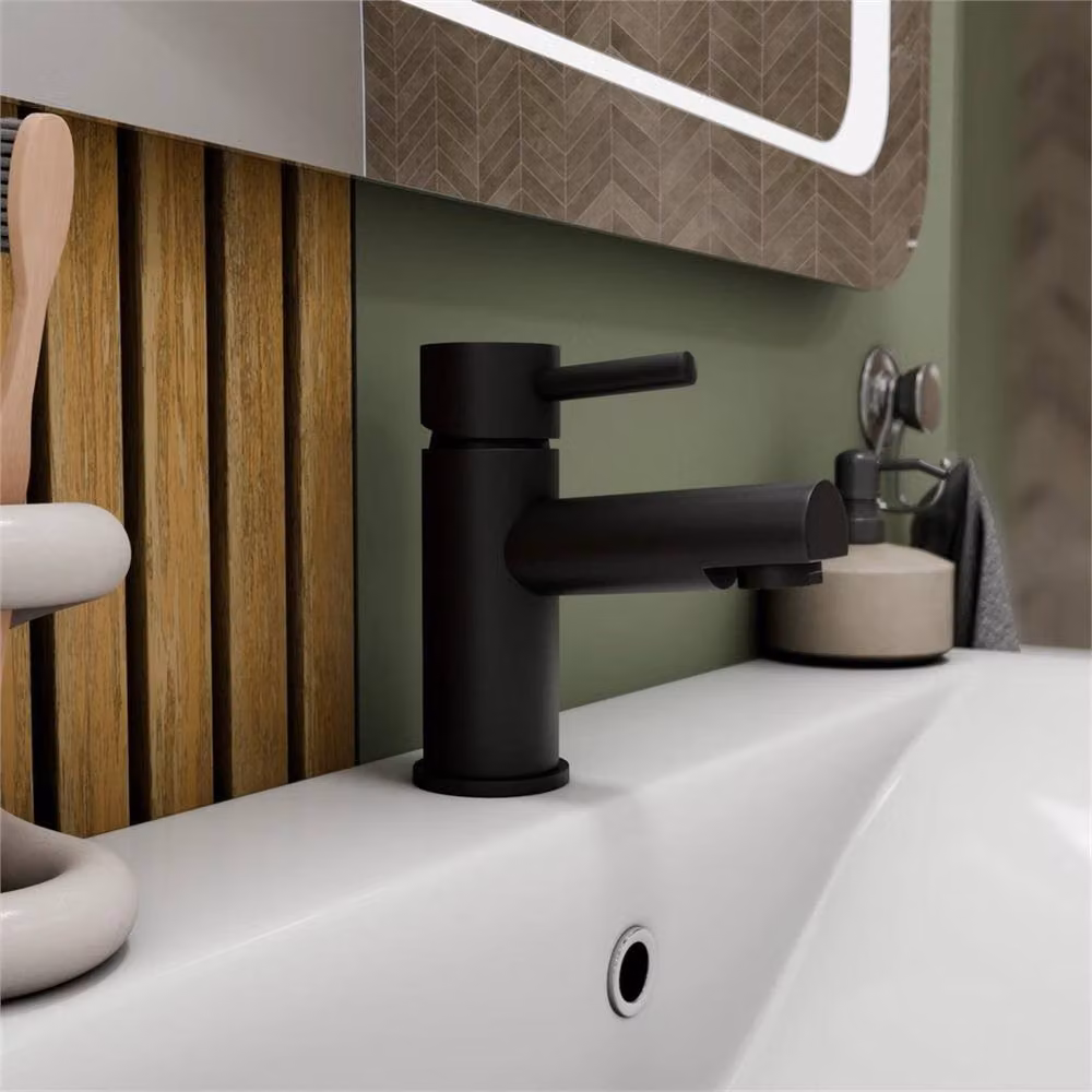 Kelvenix Matt Black Bathroom Basin Mixer Tap with Pop Up Waste – 3
