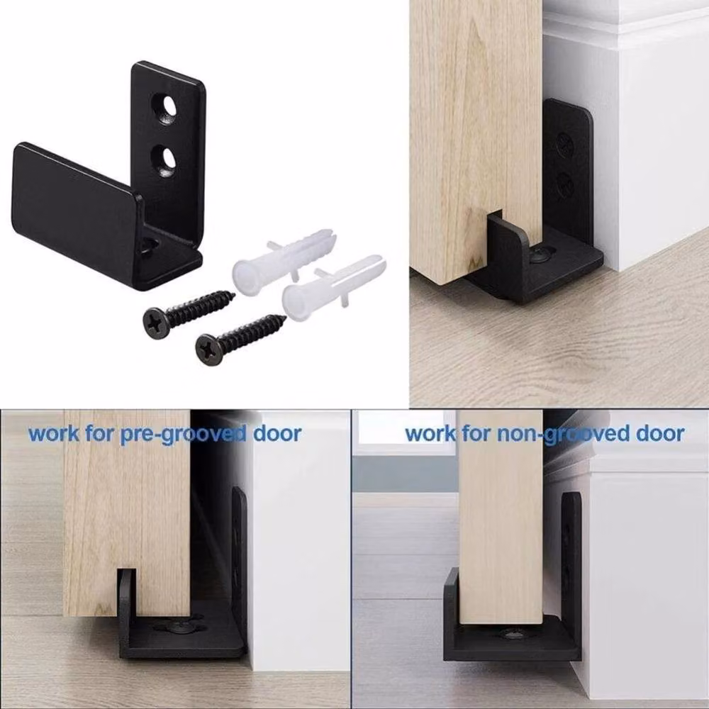 SPETLEK Wall Mounted Black Sliding Door Floor Guide – 5