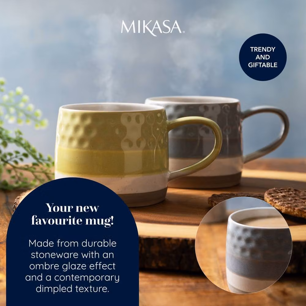 Mikasa Grey Stoneware Mug, 320ml – 5