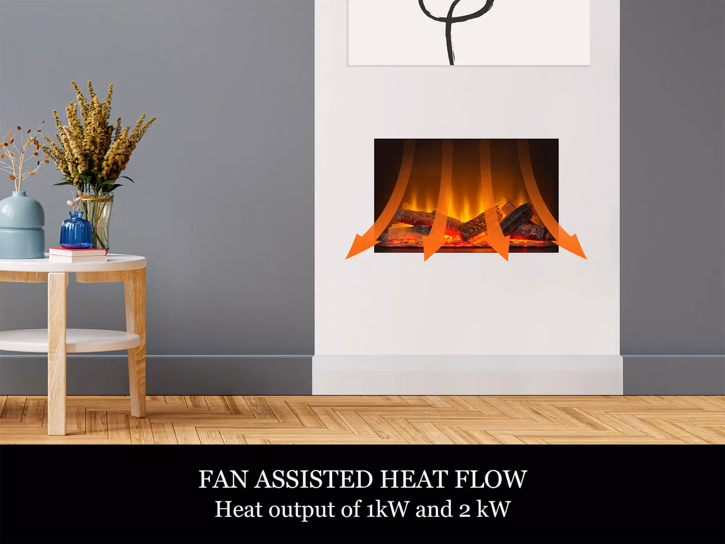 Acantha Aspire 50 Black Fully Inset Media Wall Electric Fire – 4