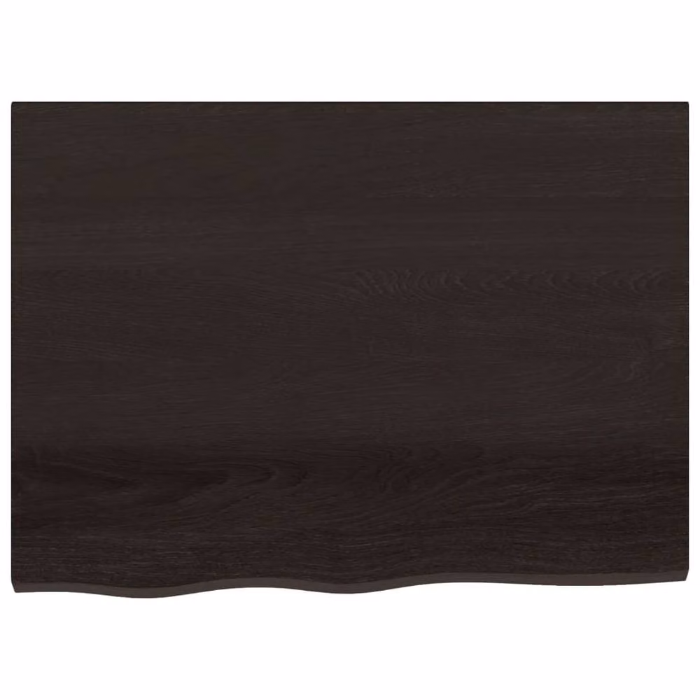 Berkfield Home Solid Oak Table Top in Dark Grey, W: 80 cm, D: 60 cm – 3