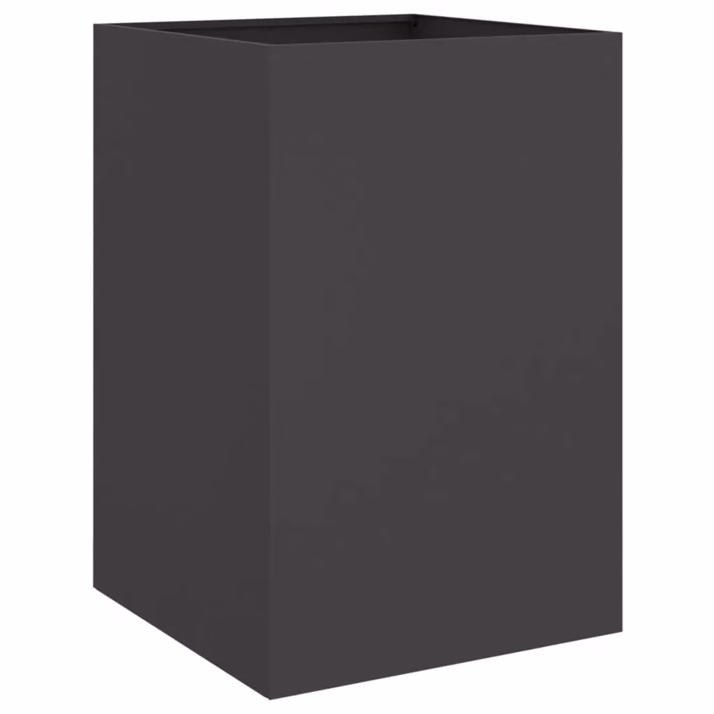 Berkfield Home Steel Planter Tub, Black, W: 52 cm, D: 48 cm, H: 75 cm – 2