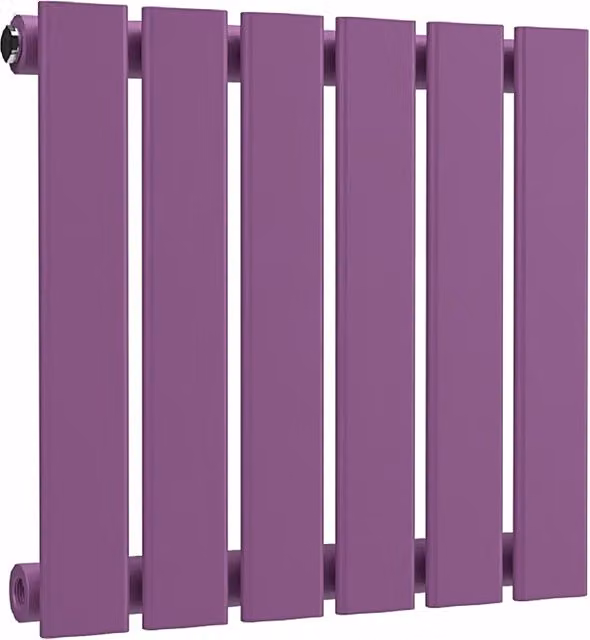 Lux Heat Single Flat Horizontal Steel Radiator in Purple, W: 42.0 cm, H: 40.0 cm