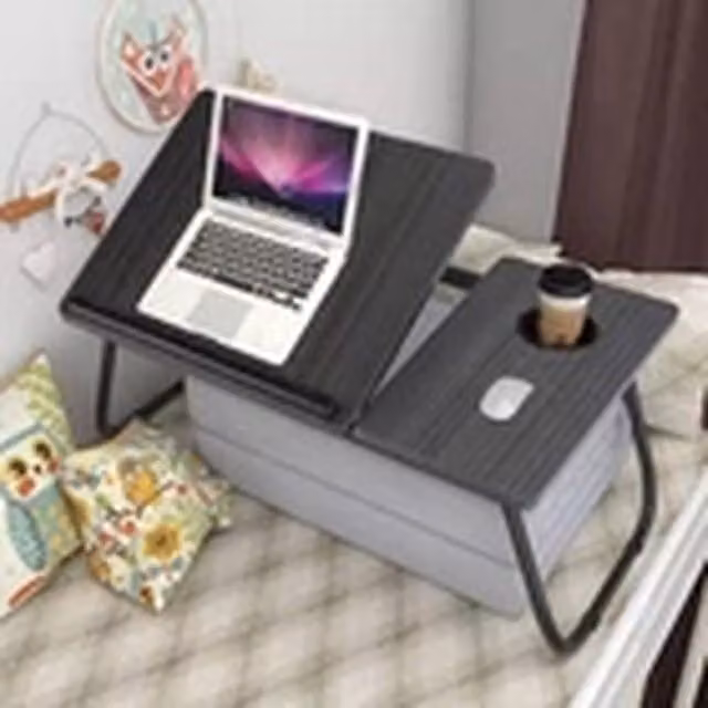 EONLION Black Folding Laptop Bed Table and Portable Computer Lap Desk – 1