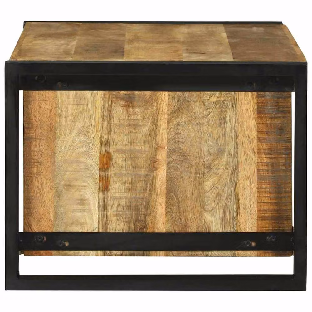 Berkfield Home Mango Wood Coffee Table in Brown, W: 90 cm, D: 50 cm, H: 38 cm – 3