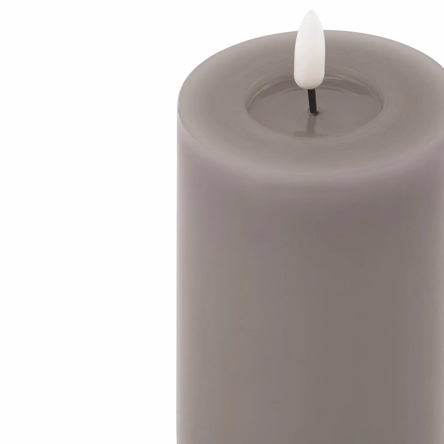 Love Lace Grey LED Wax Pillar Candle with Melt Effect – 2