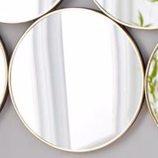 Native Home Lifestyle Circles Round Gold Wall Mirror