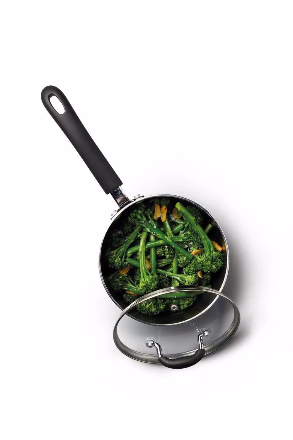 MasterClass Non-Stick Heavy Duty 16cm Saucepan with Glass Lid, Black