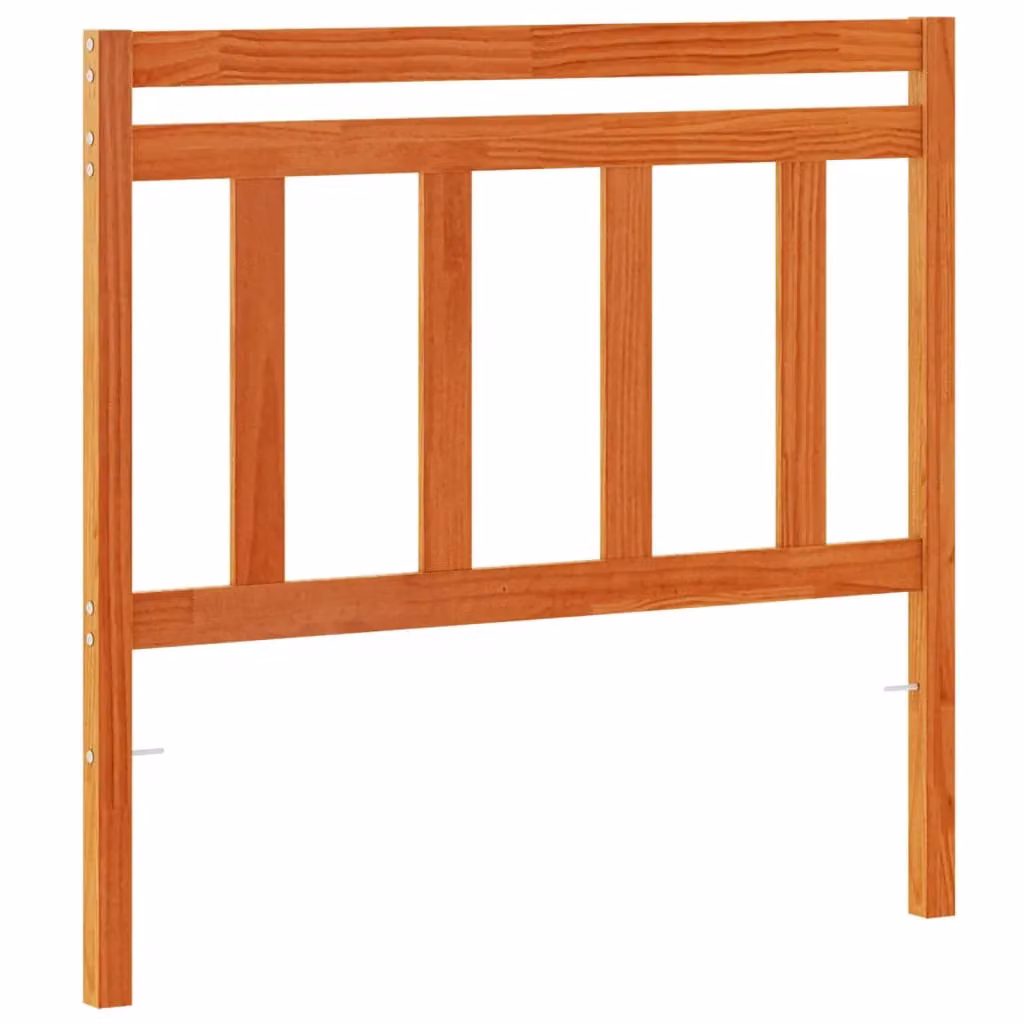 Berkfield Home Rustic Solid Wood Pine Headboard in Wax Brown, Width: 100 cm – 2