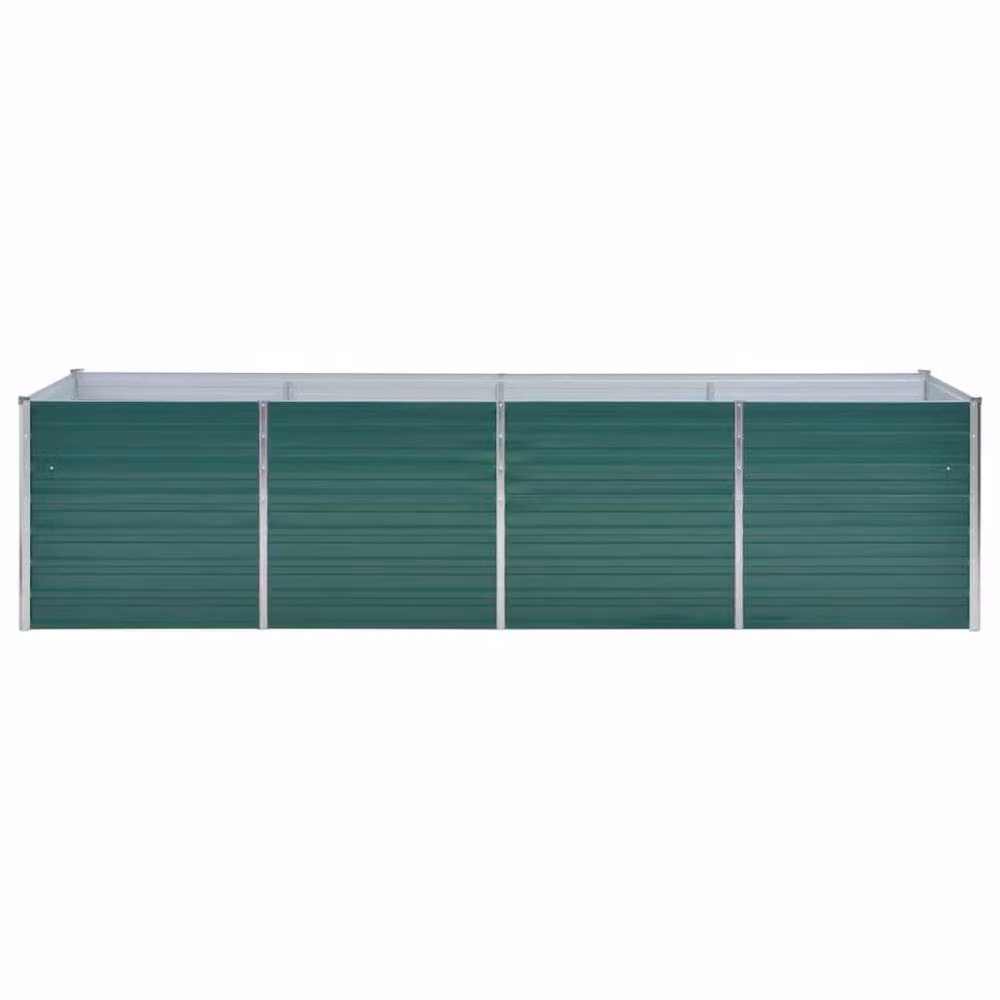 Berkfield Home Garden Galvanised Steel Raised Bed in Green, W/D/H: 320 x 80 x 77 cm – 3