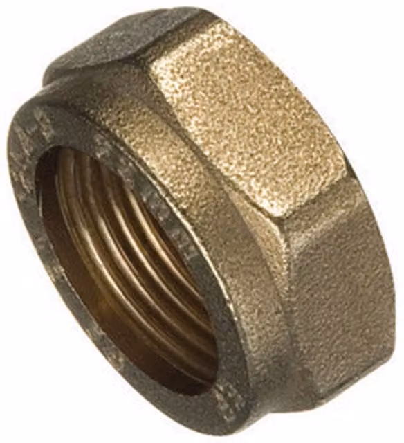 Primaplus Compression Nut 28mm Grey Brass Fittings Pack of 10