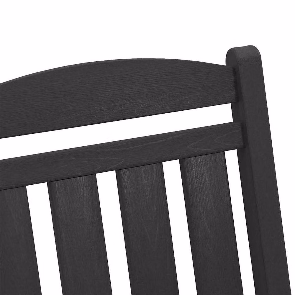Berkfield Home Set of 2 Black HDPE Garden Rocking Chairs W/D/H: 70 x 45 x 107.5 cm – 10