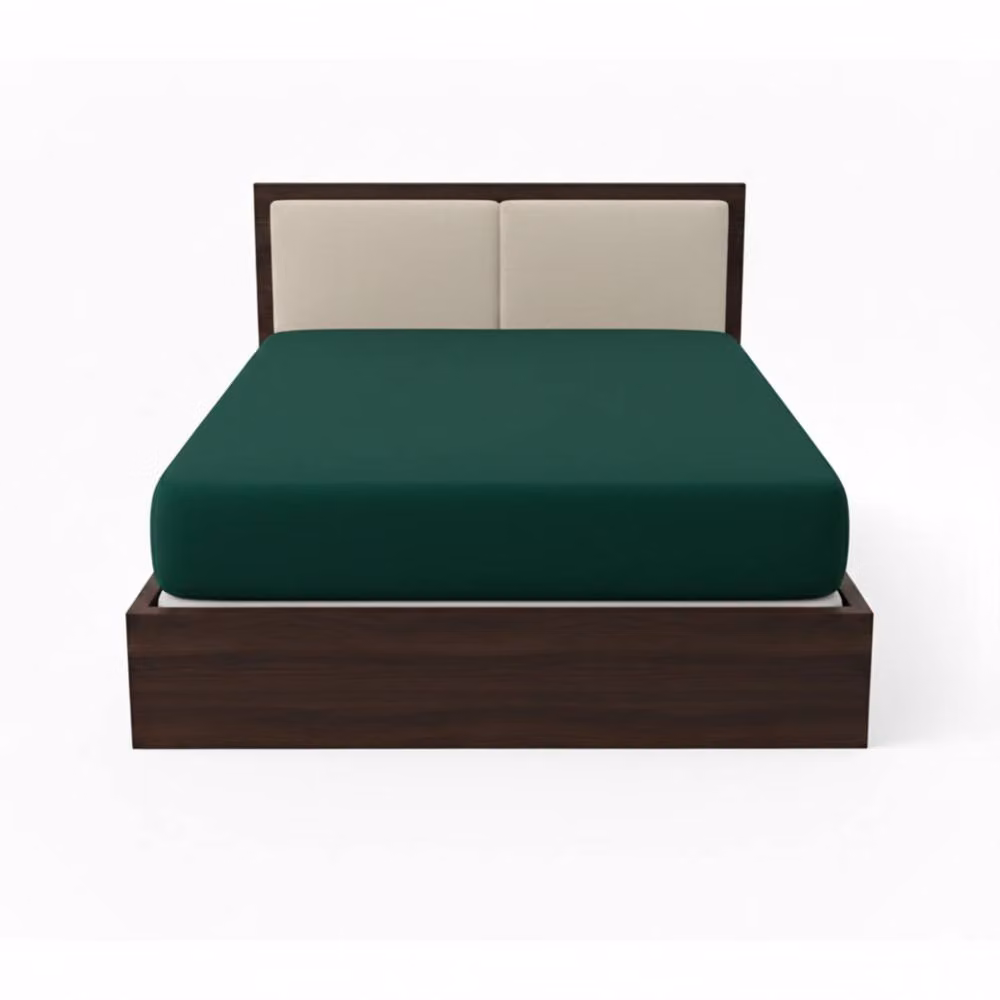 Snug City Small Double Satin Stripe Soft Touch Extra Deep Fitted Sheet in Green, W/D/H: 120 x 200 x 40 cm – 3