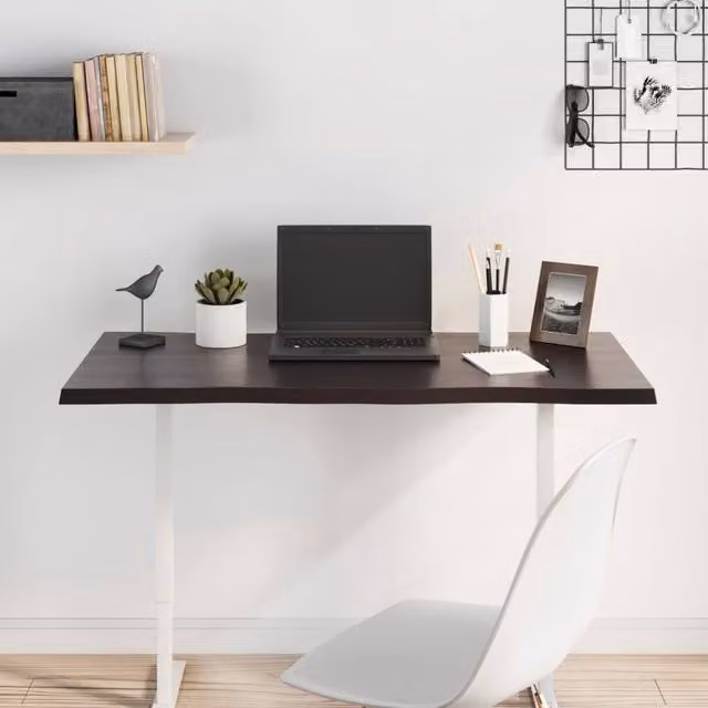 Berkfield Home Dark Grey Live Edge Solid Oak Wood Table Top Countertop W/D/H: 100 x 50 x 2 cm