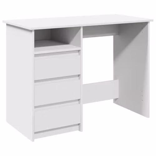 vidaXL Writing Desk in White, W/D/H: 102 x 50 x 75 cm