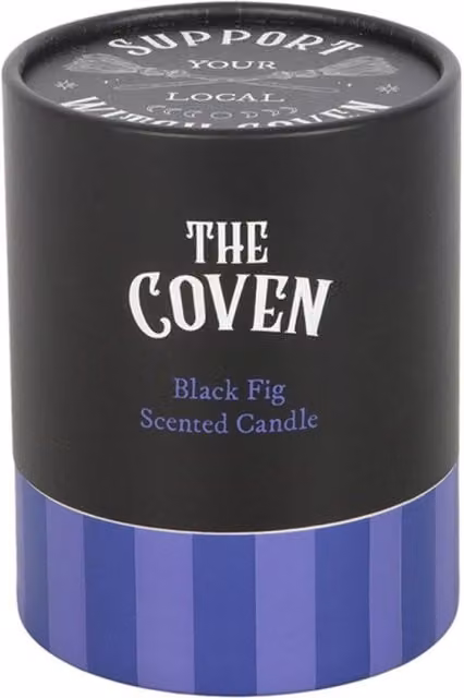 KDMK Black and Purple Striped Glass Scented Fruity Tabletop Candle