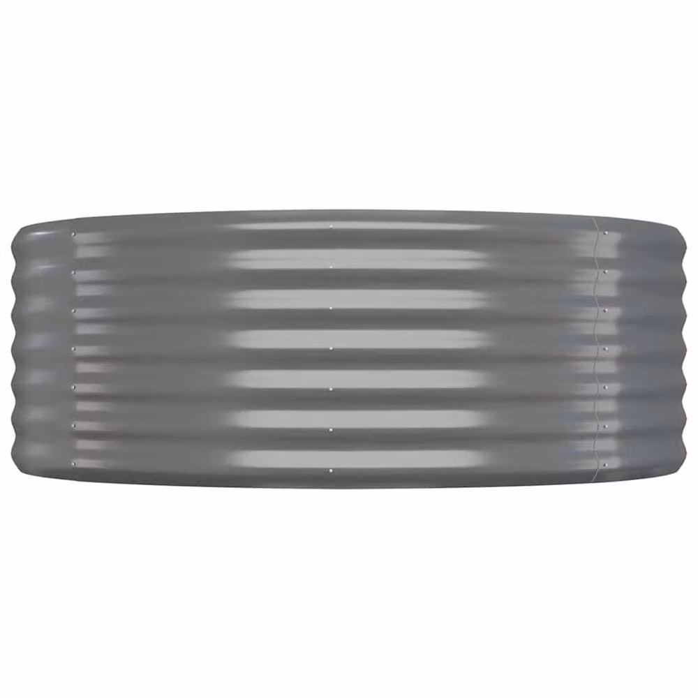 Berkfield Home Garden Grey Steel Raised Bed W/D/H: 100 x 100 x 36 cm – 2