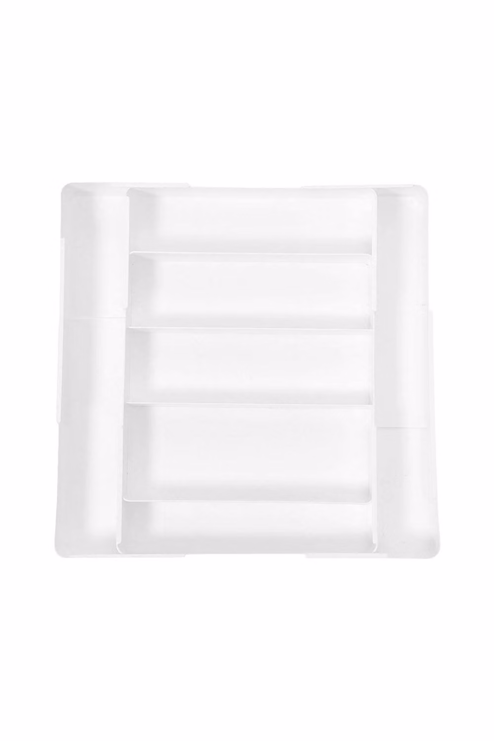 Garden Sanctuary White Plastic Cutlery Tray with Compartments – 3