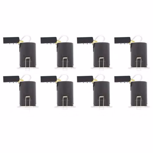 First Choice Lighting Set of 8 Chrome IP65 Dimmable Recessed Bathroom Downlights – 3