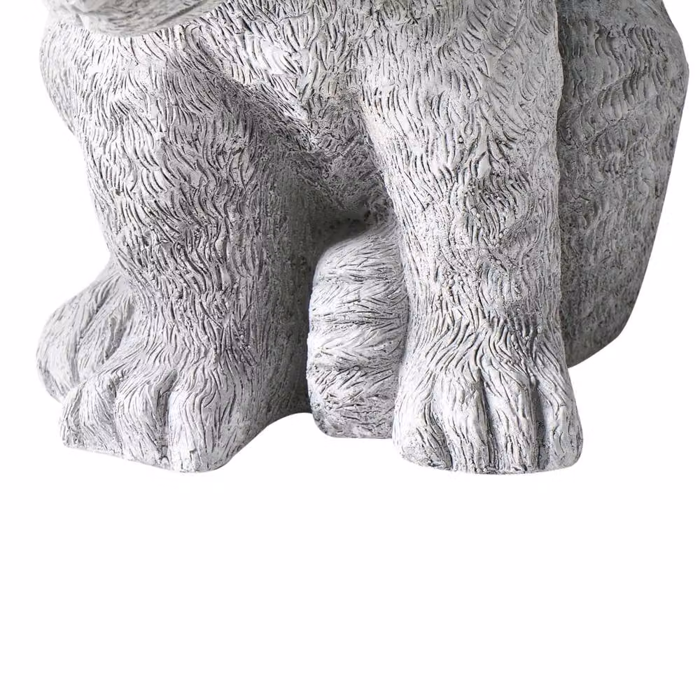 Wyld and Coco Grey Bear Figurine, Handmade Magnesium Oxide Ceramic Tabletop Ornament, Height: 36 cm – 3