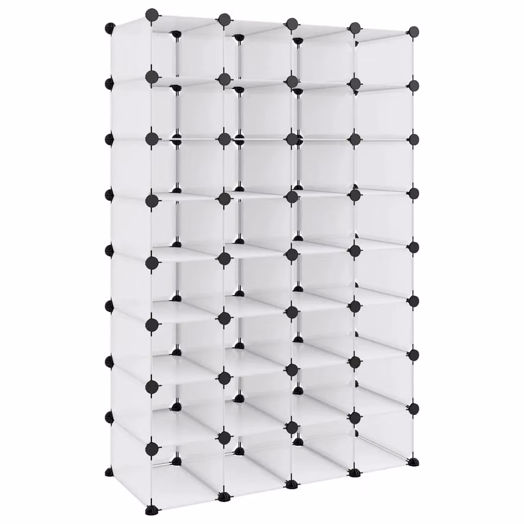 Berkfield Home Transparent Shoe Rack, W/D/H: 93 x 36.5 x 140 cm – 2