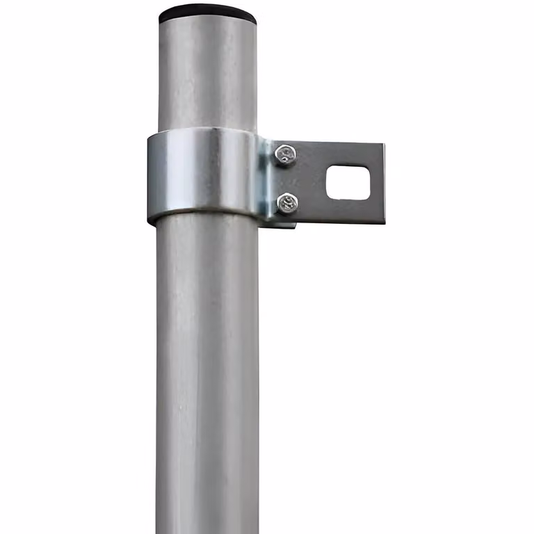 Primrose Silver Galvanised Steel Shade Sail Pole Mounting Bracket Clamp