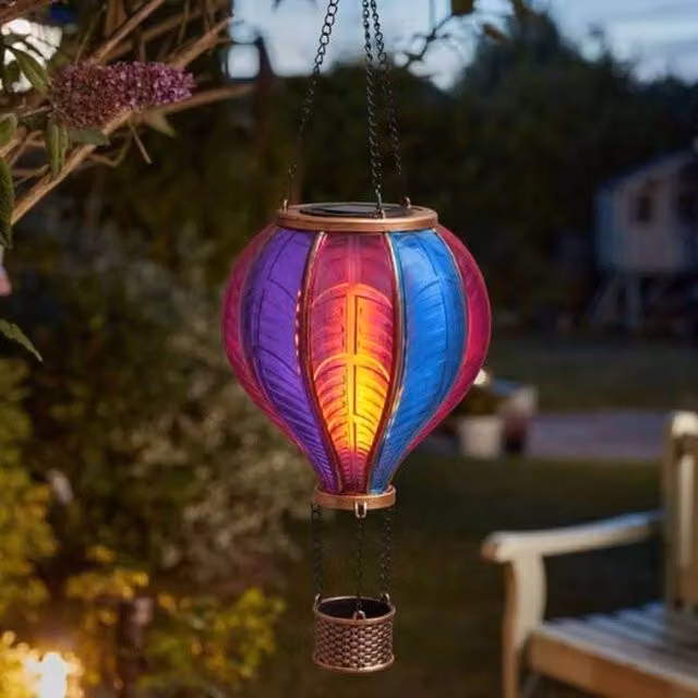 Marco Paul XLarge Solar Hot Air Balloon LED Garden Light in Multicolour and Bronze – 1